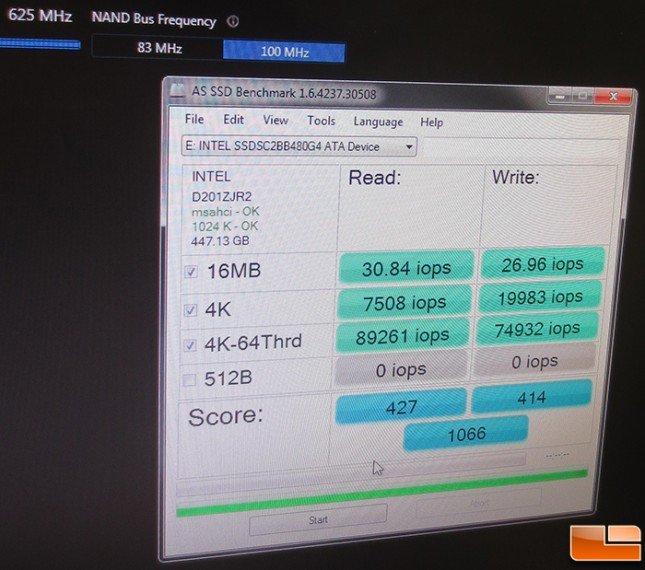 INTEL overclocke un SSD