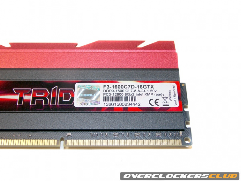 Test : G.Skill TridentX F3-1600 16 Go