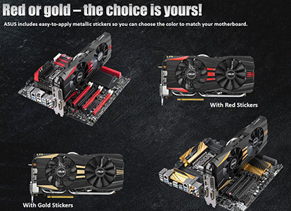 Asus GTX 780 Ti DirectCU II : choix des couleurs