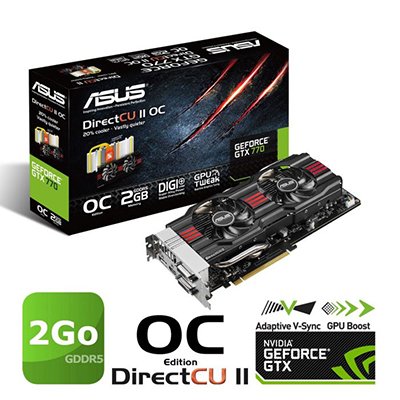 [Bon plan] Asus GTX 770 Direct CU II OC à 259,99 €