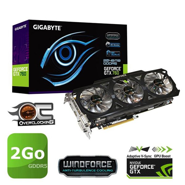 [Bon plan] Gigabyte GTX 760 2Go GDDR5 OC à 169,99 €