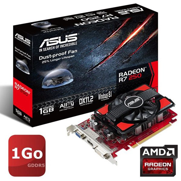 [Bon plan] Asus Radeon R7 250 1 Go à 49,99 €