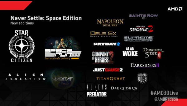 Le bundle Never Settle d&rsquo;AMD s&rsquo;étoffe