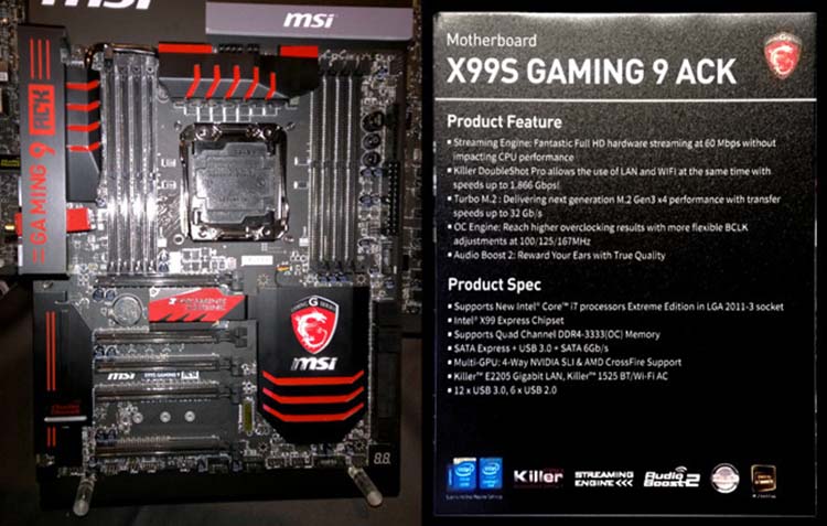 Une tueuse avec la MSI X99S Gaming 9 ACK