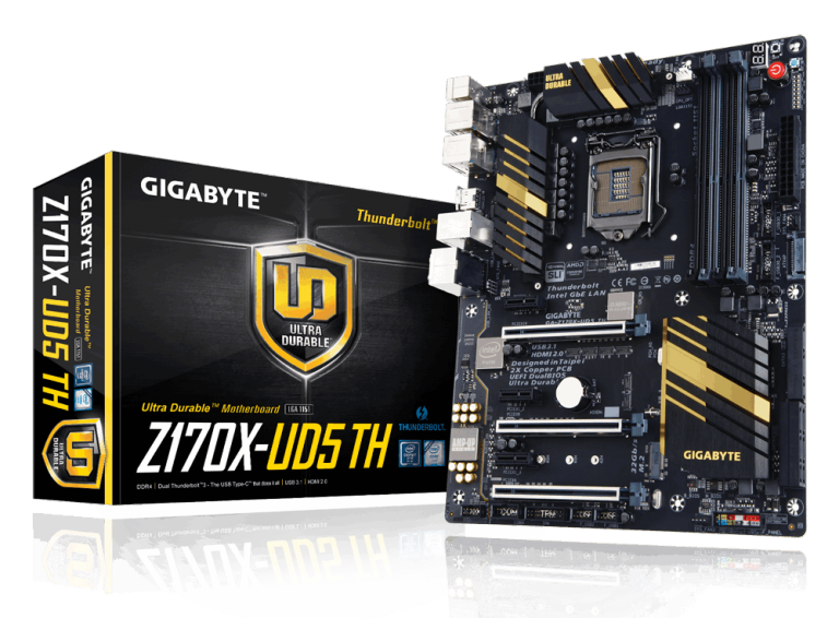 Gigabyte dévoile sa Z170X-UD5 TH Thunderbolt 3