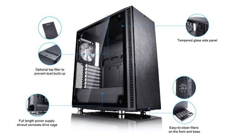 Les Fractal Design Define C passent au verre trempé !