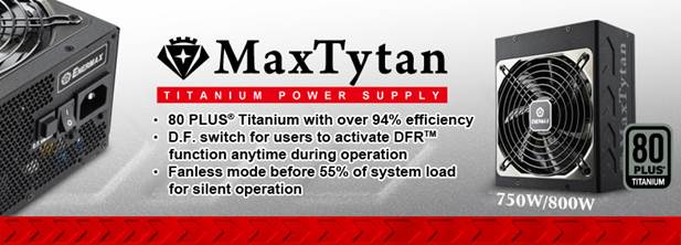 Enermax annonce ses alimentations MaxTytan Titanium !