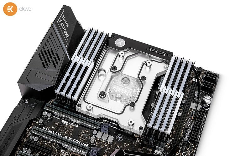 La ASUS X399 Zenith Extreme reçoit un waterblock d&rsquo;EKWB !