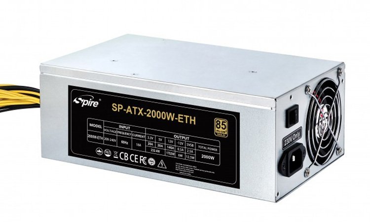 Spire propose une alim SP-ATX-2000-BTC ETH pour les mineurs !