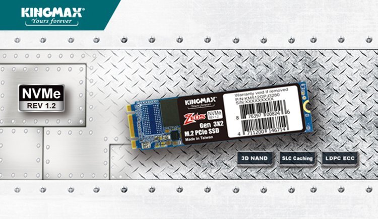 PJ3280 : du SSD NVMe entré de gamme chez Kingmax !