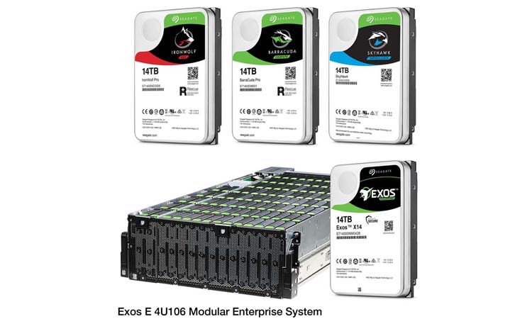 Seagate passe ses disques durs Barracuda, IronWolf et Skyhawk en 14 To !