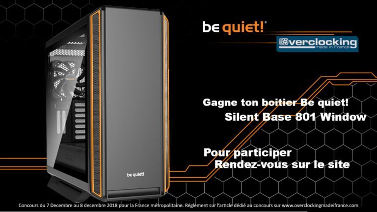 [Concours teminé] be quiet! : un Boîtier Silent Base 801 Window à gagner !