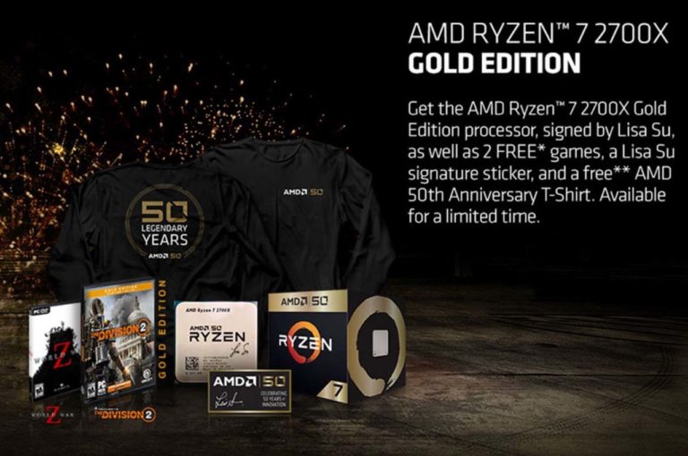 AMD Ryzen 7 2700X 50th Anniversary : un gros bundle à la clef