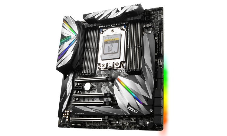 Une carte mère MSI MEG X570 Creation repérée son SiSoft