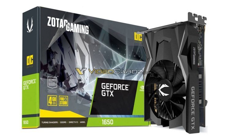Zotac : une GTX 1650 du constructeur visible en ligne