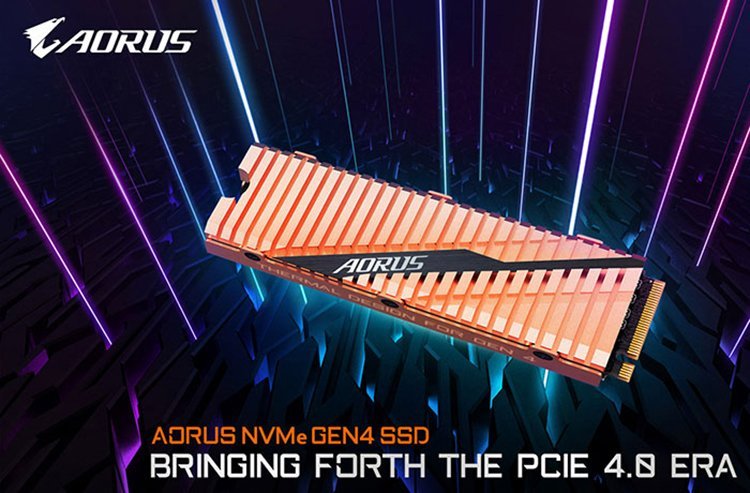 Aorus a aussi du SSD M.2 NVMe en PCIe 4.0 dans les cartons