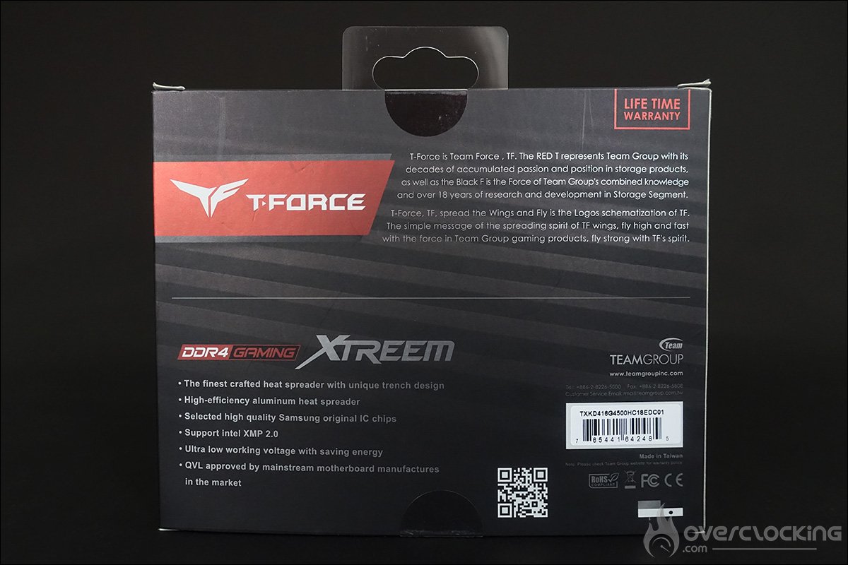 Le kit mémoire T-Force Xtreem 4500MHz CL18 de Teamgroup