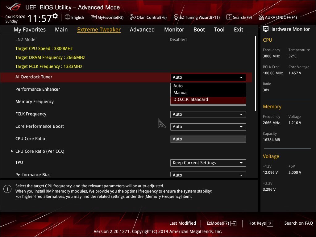 Reglage kit mémoire XMP dans le bios