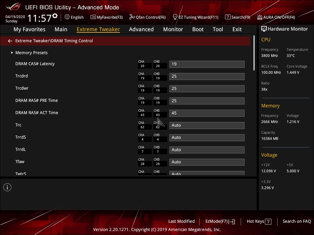 Reglage kit mémoire XMP dans le bios