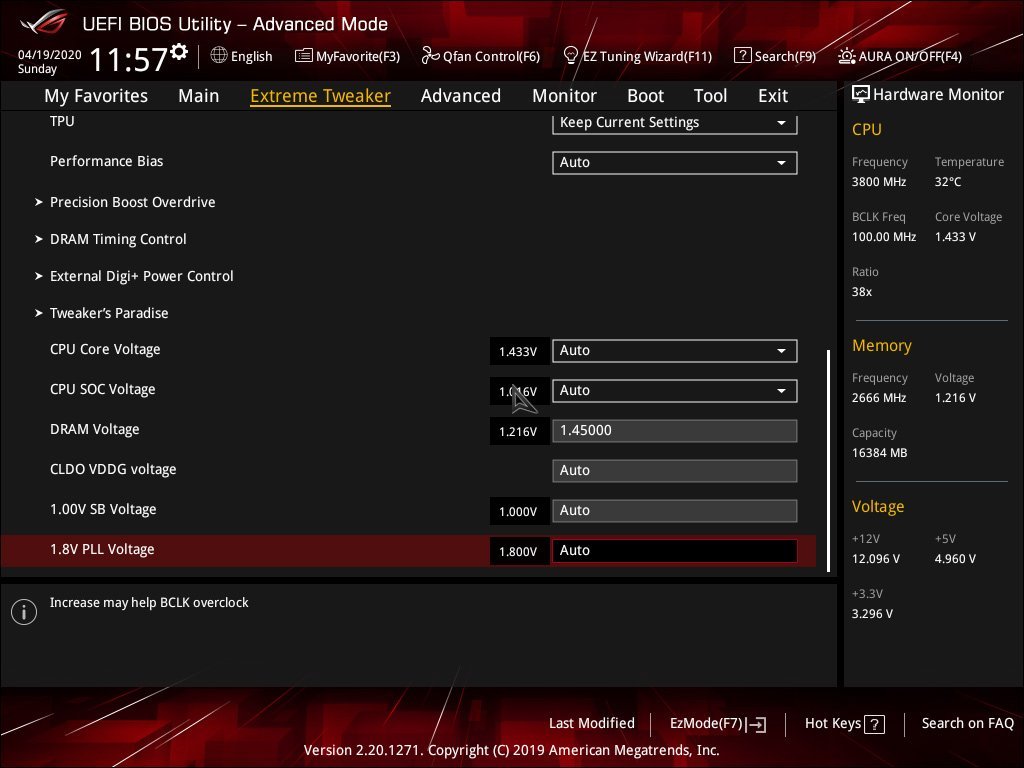 Reglage kit mémoire XMP dans le bios