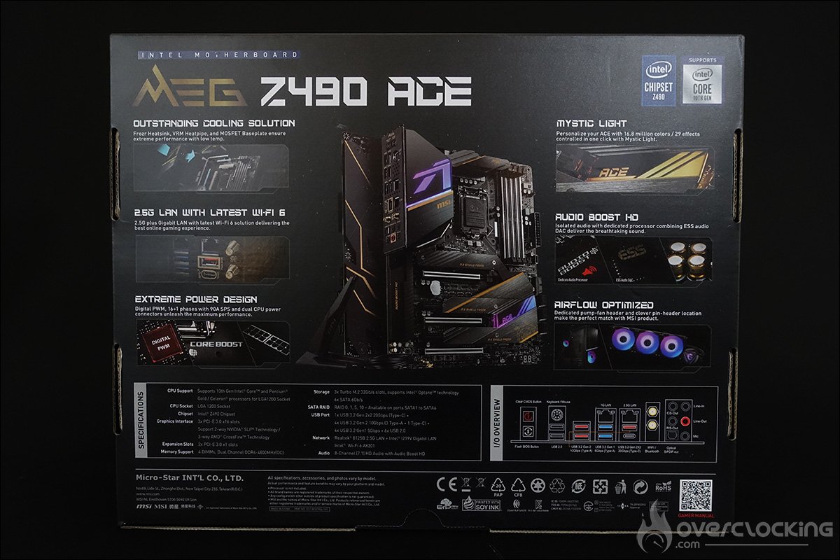 La carte mère MSI MEG Z490 ACE