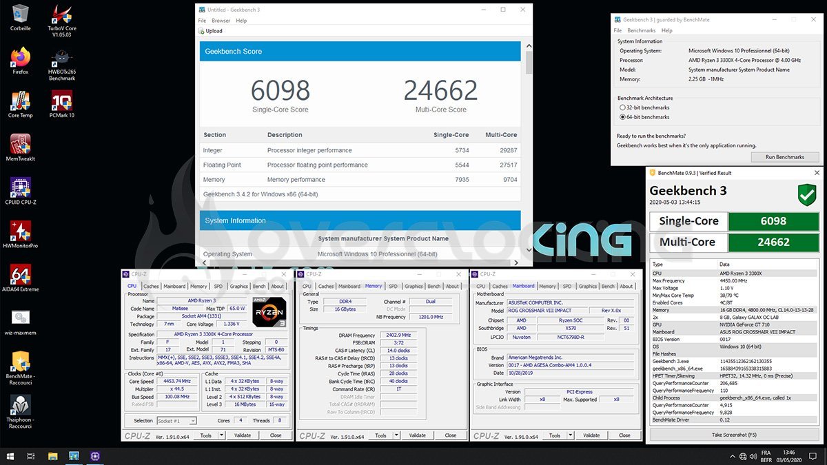 Mémoire à 4800 MHz C14 avec le Ryzen 3300X