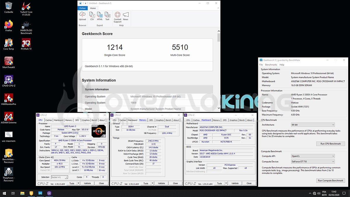 Mémoire à 4800 MHz C14 avec le Ryzen 3300X