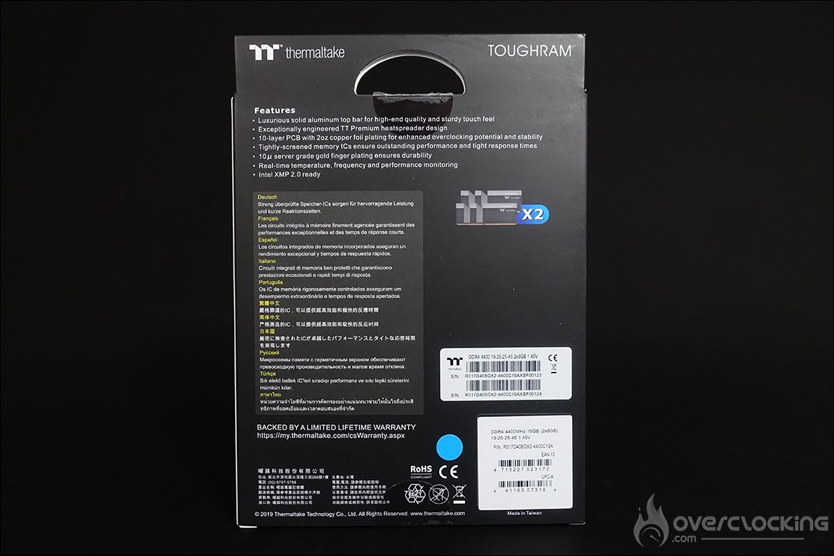 Thermaltake Toughram 4400 MHz CL19