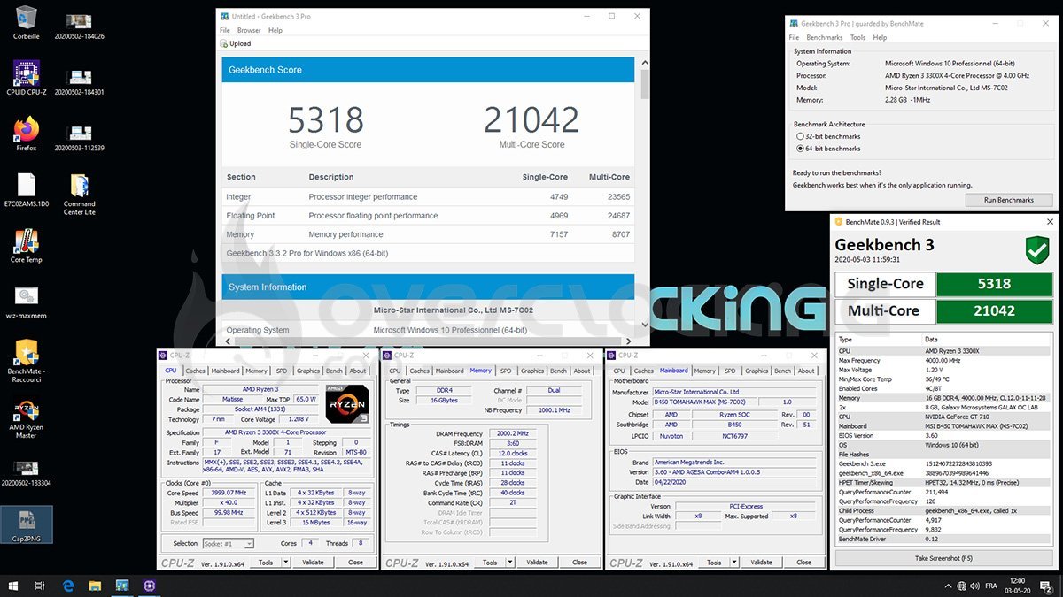 Overclocking mémoire sur le chipset B450