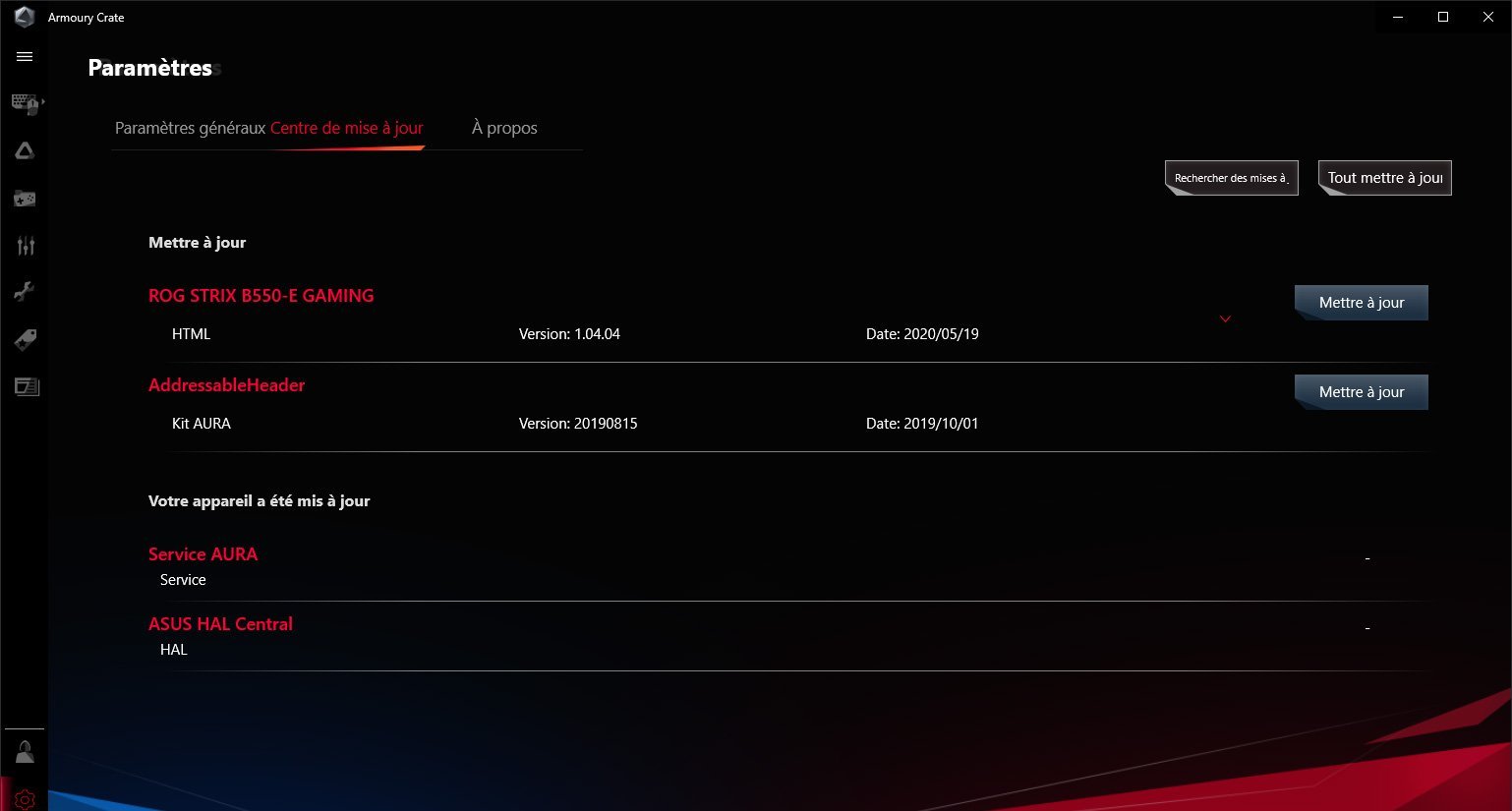 Logiciel Asus Armoury Crate
