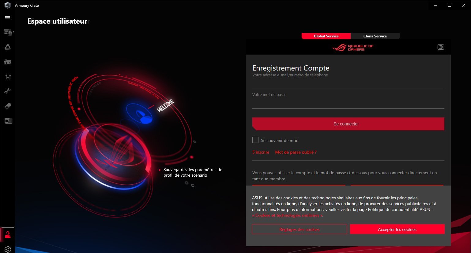 Logiciel Asus Armoury Crate