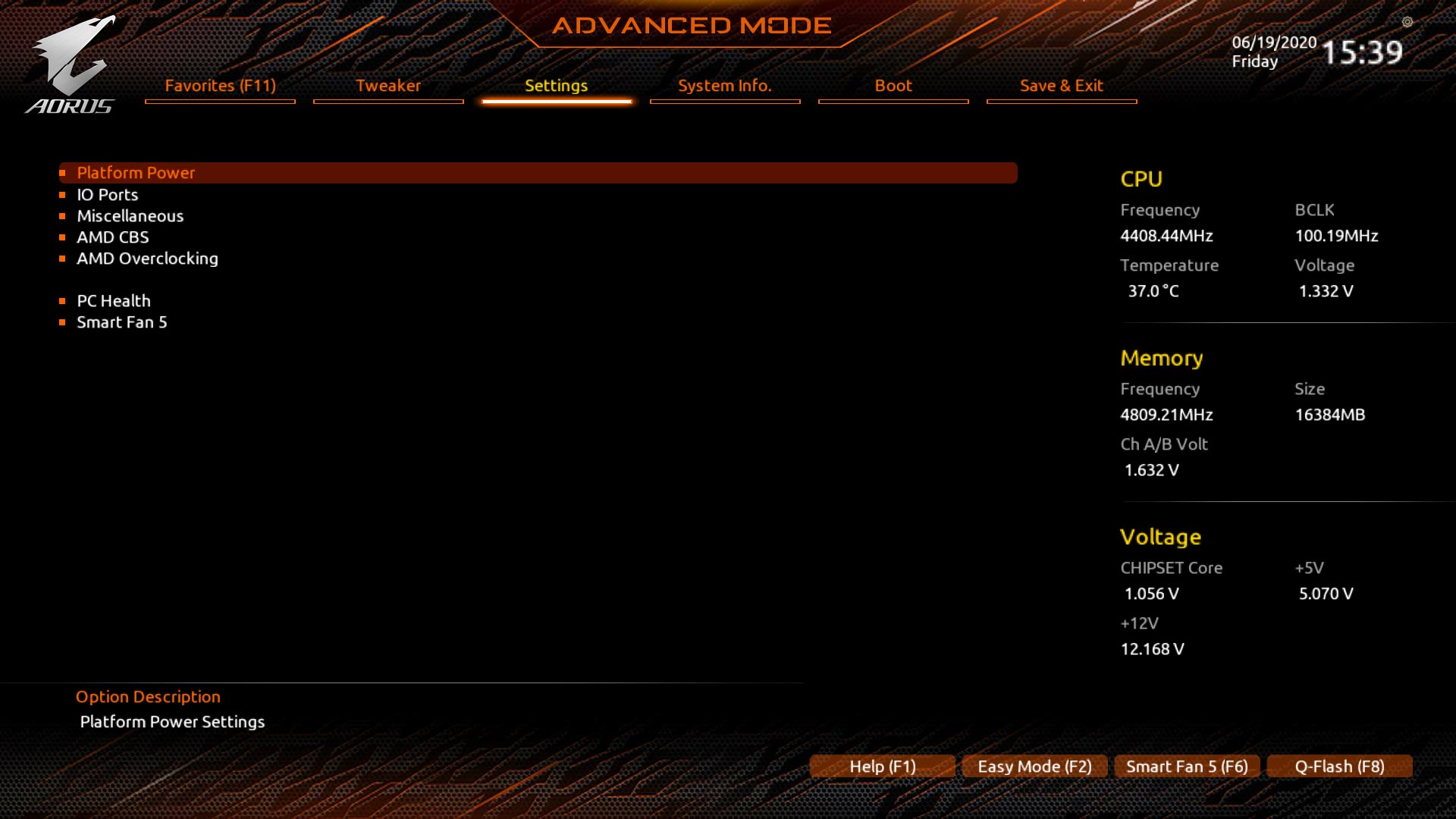 Bios et flash de l'AORUS B550 PRO