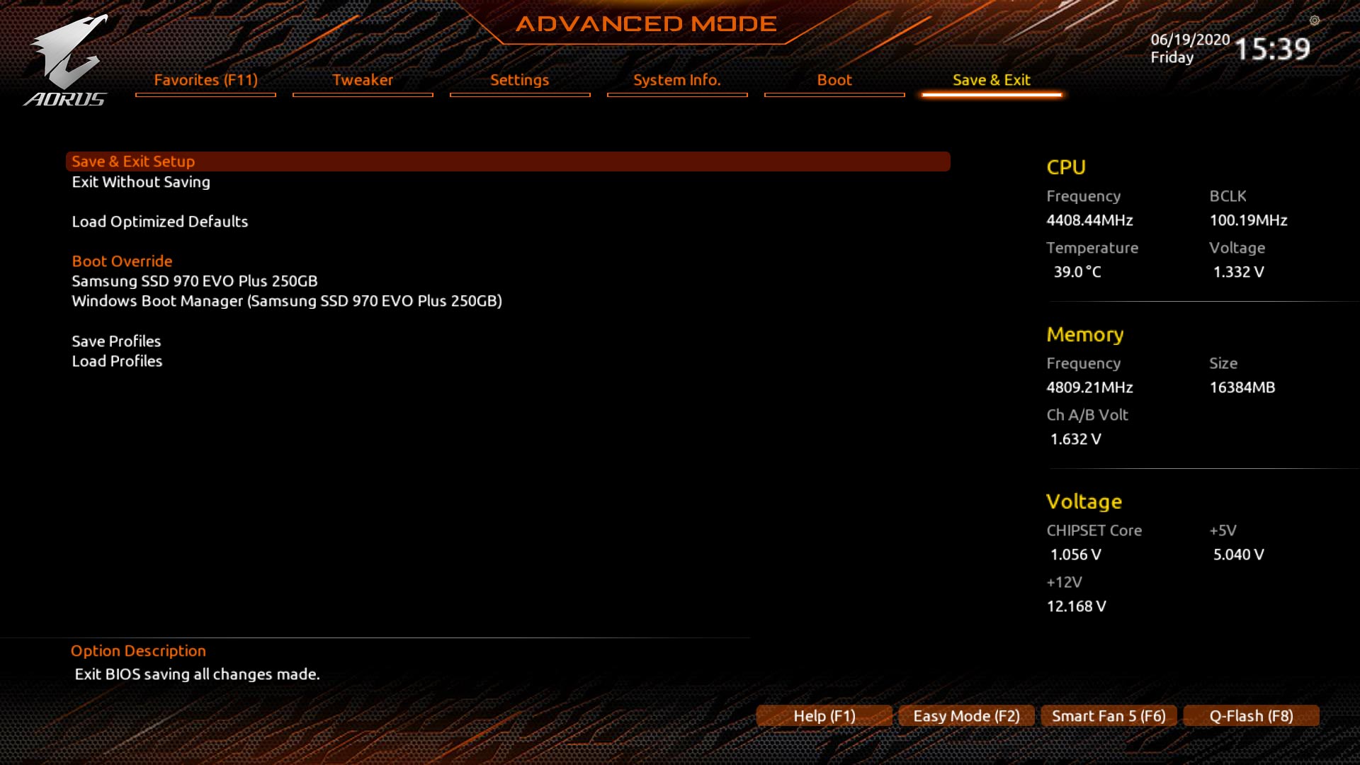 Bios et flash de l'AORUS B550 PRO