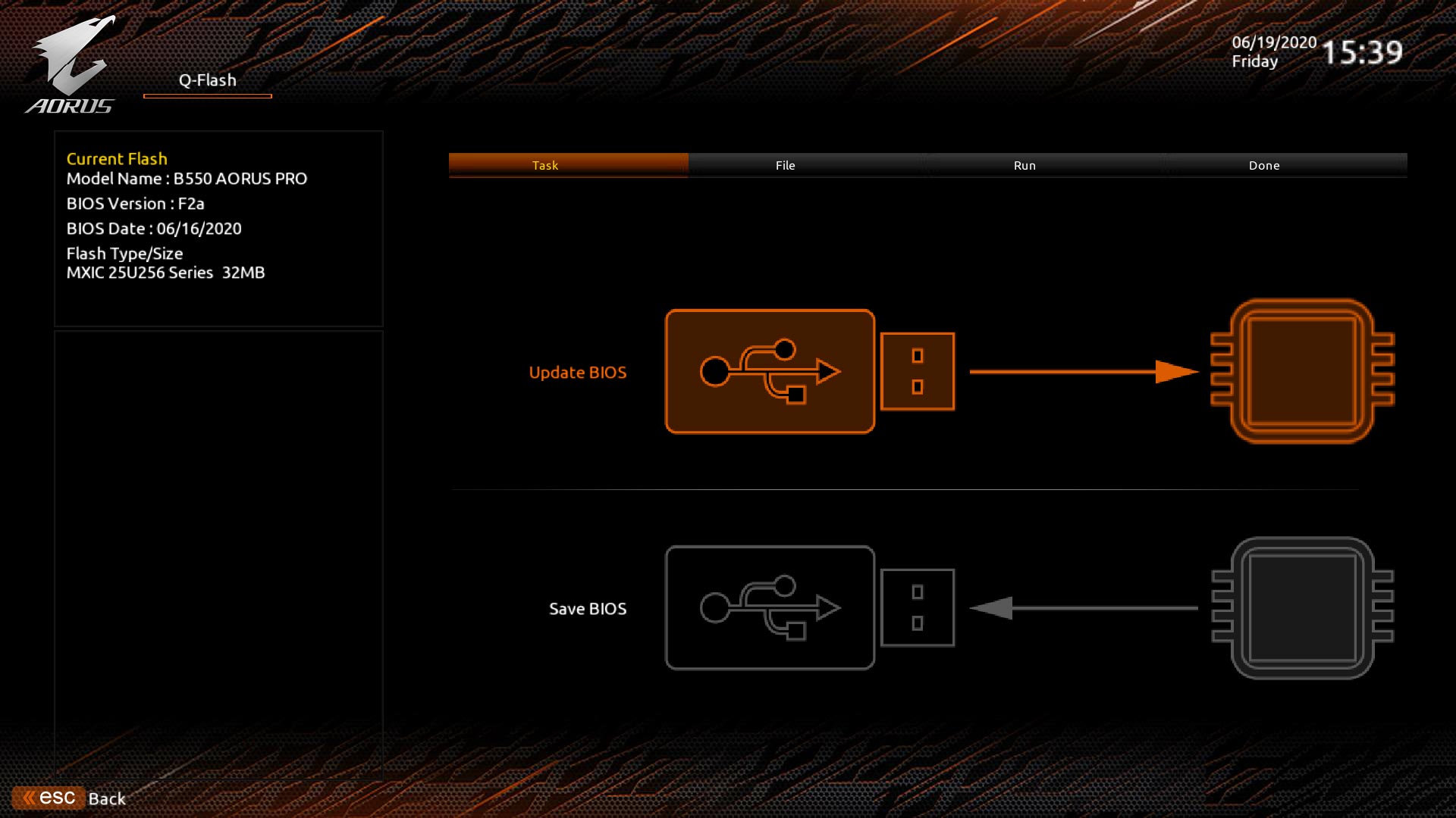 Bios et flash de l'AORUS B550 PRO