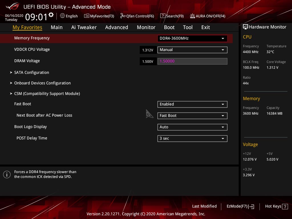 Bios Asus Rog Strix B550-E Gaming