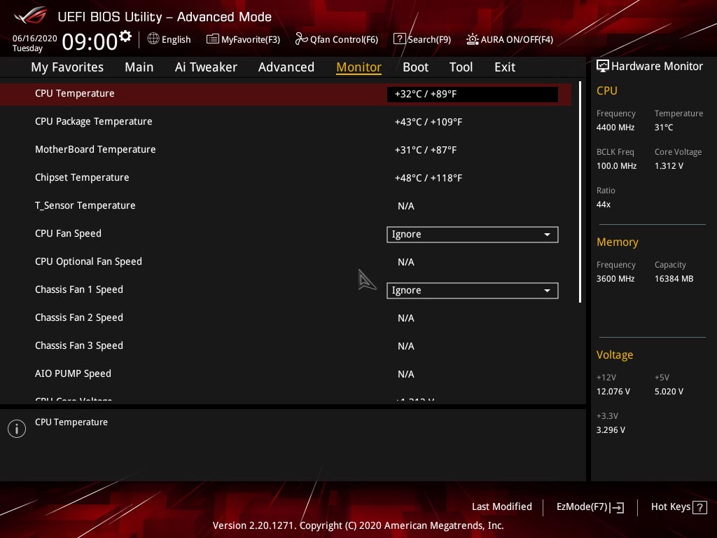 Bios Asus Rog Strix B550-E Gaming