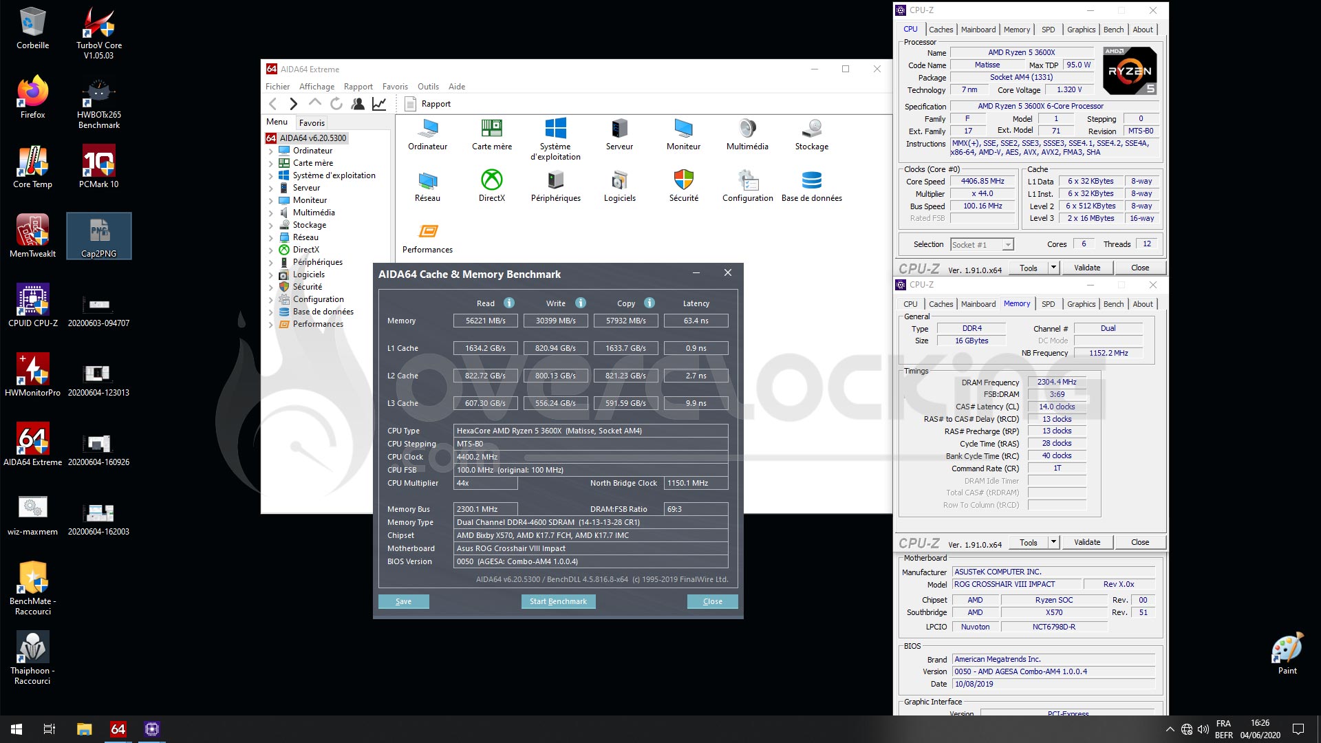 Corsair 4666 MHz C14 Aida64