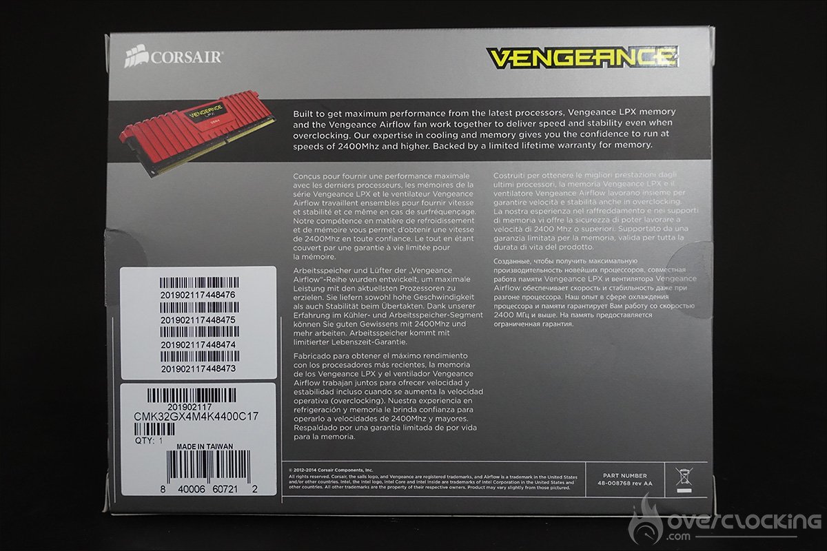 Corsair Vengeance LPX 4400 MHz C18