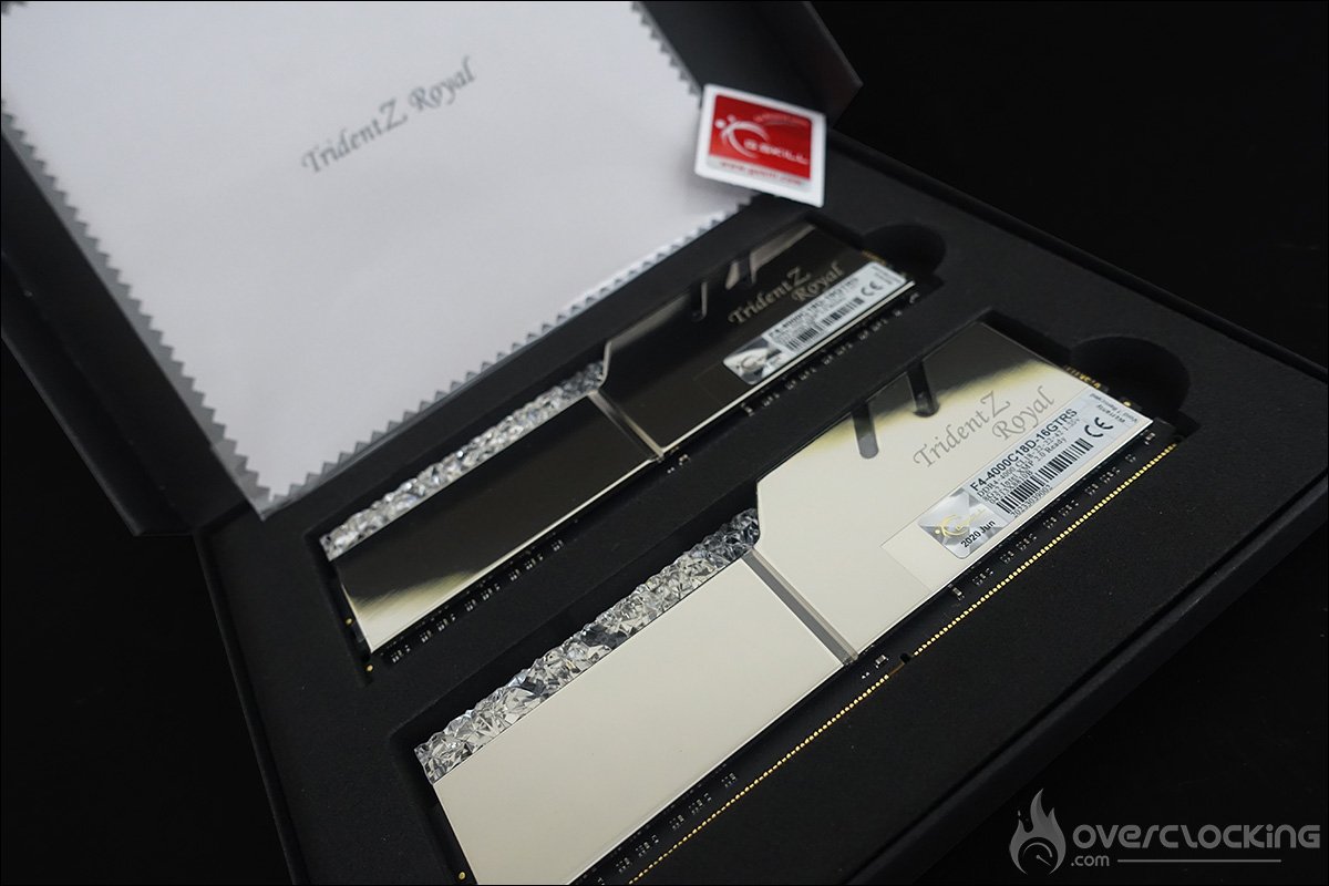 Kit mémoire GSKILL TridentZ Royal 4000 MHz CL18
