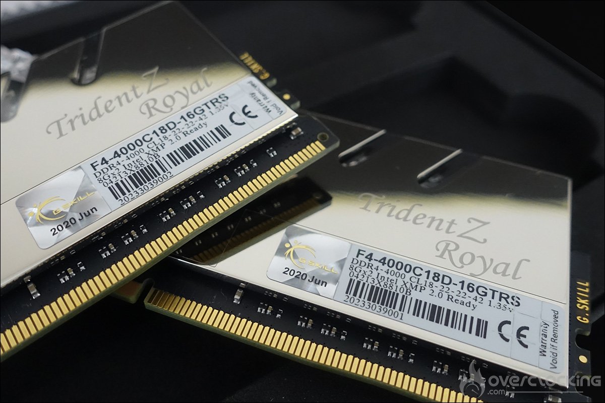 Kit mémoire GSKILL TridentZ Royal 4000 MHz CL18