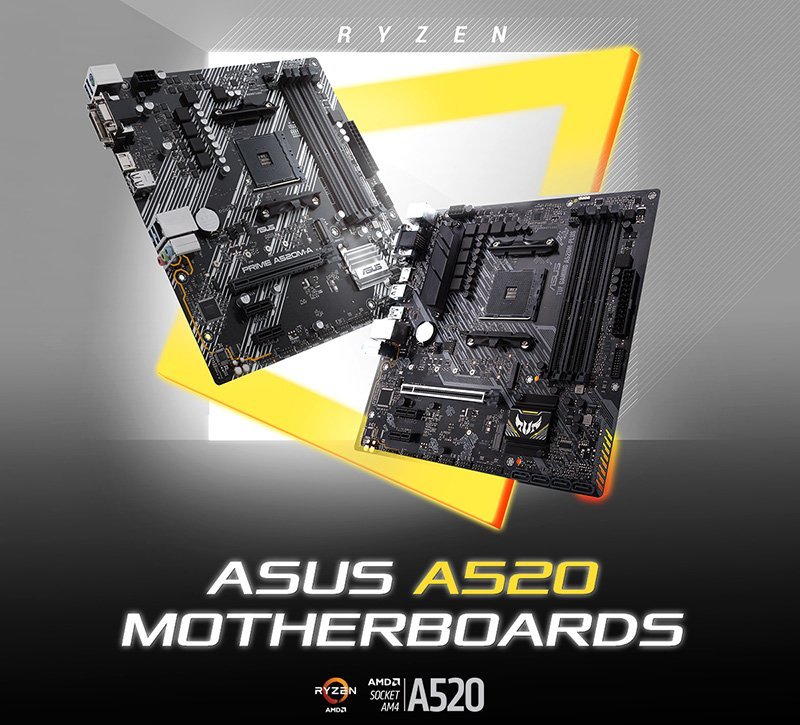 Les cartes mères Asus A520