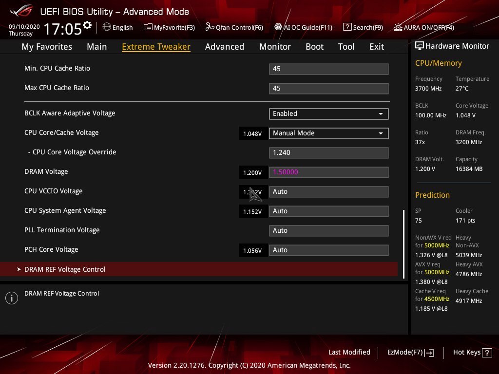 Reglage Bios XMP Thermaltake Toughram RGB 4600 CL19