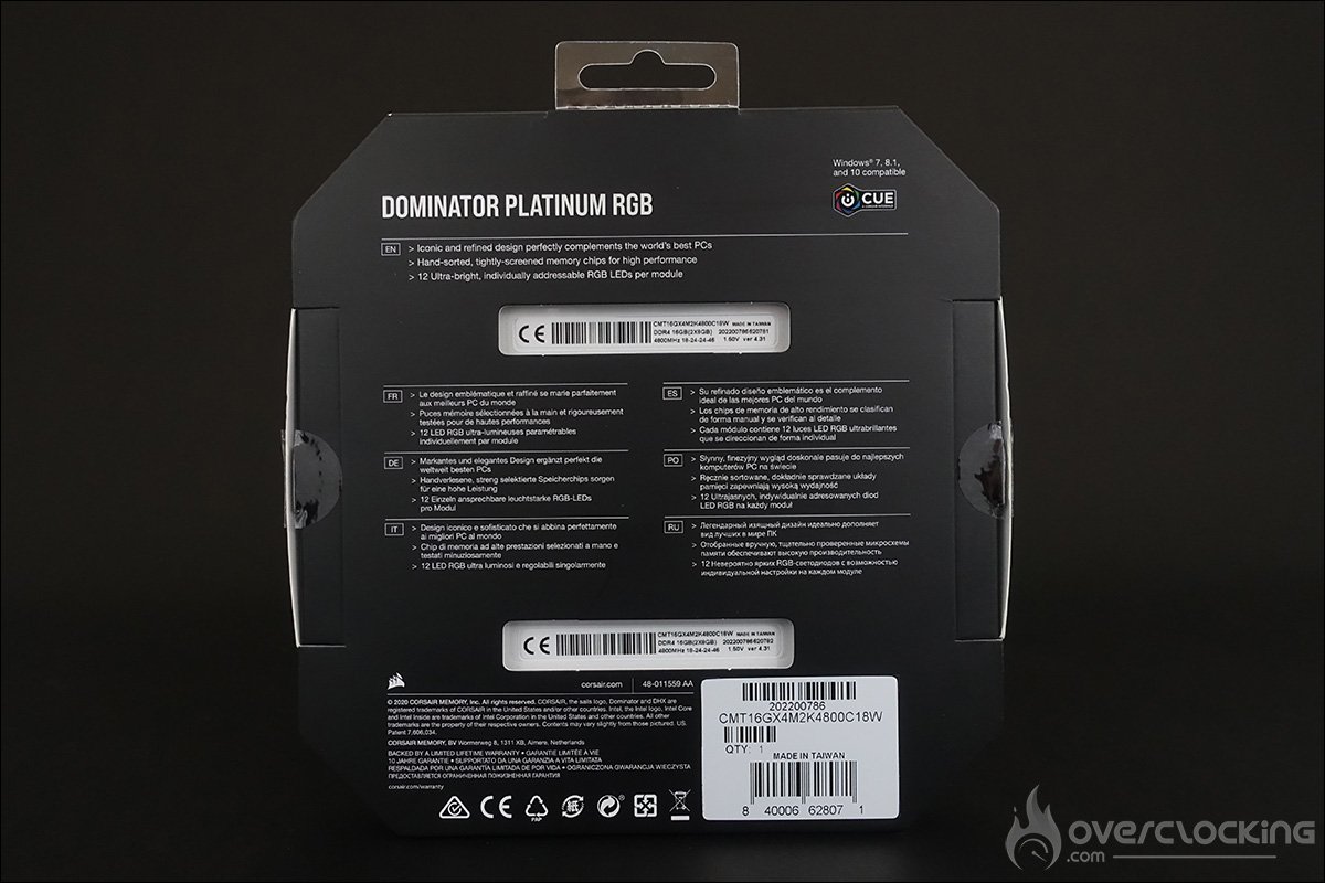 Corsair Dominator Platinum RGB white