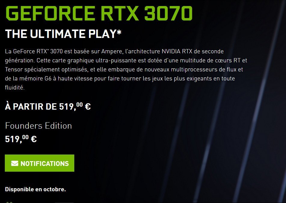 Dossier Nvidia RTX 3070, 3080 et 3090