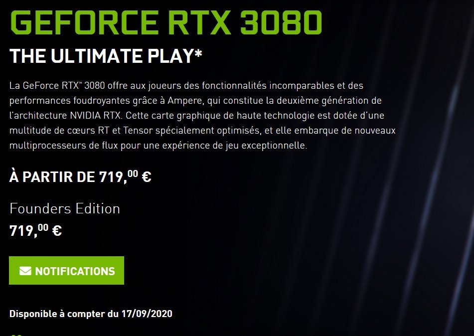 Dossier Nvidia RTX 3070, 3080 et 3090