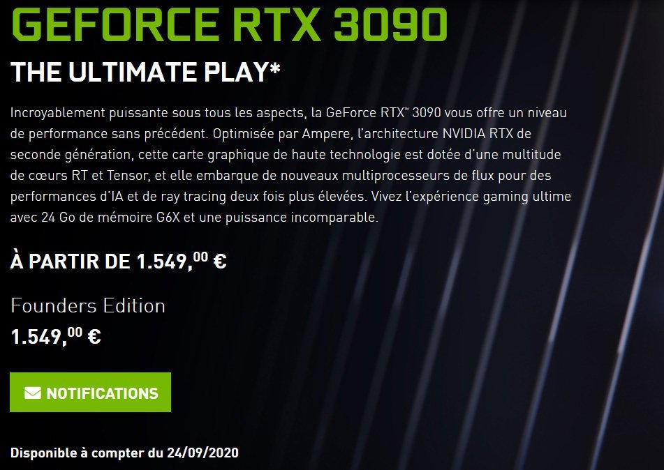 Dossier Nvidia RTX 3070, 3080 et 3090