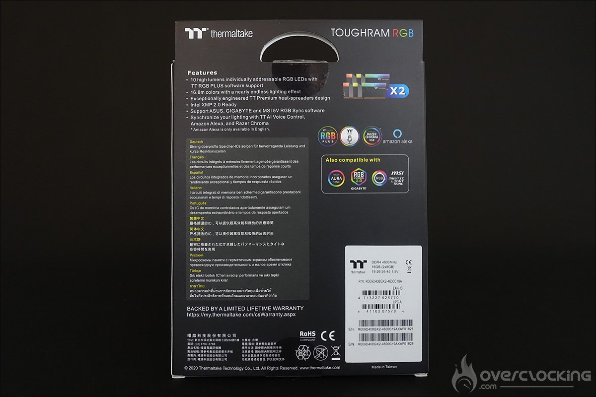 Thermaltake Toughram RGB 4600 CL19