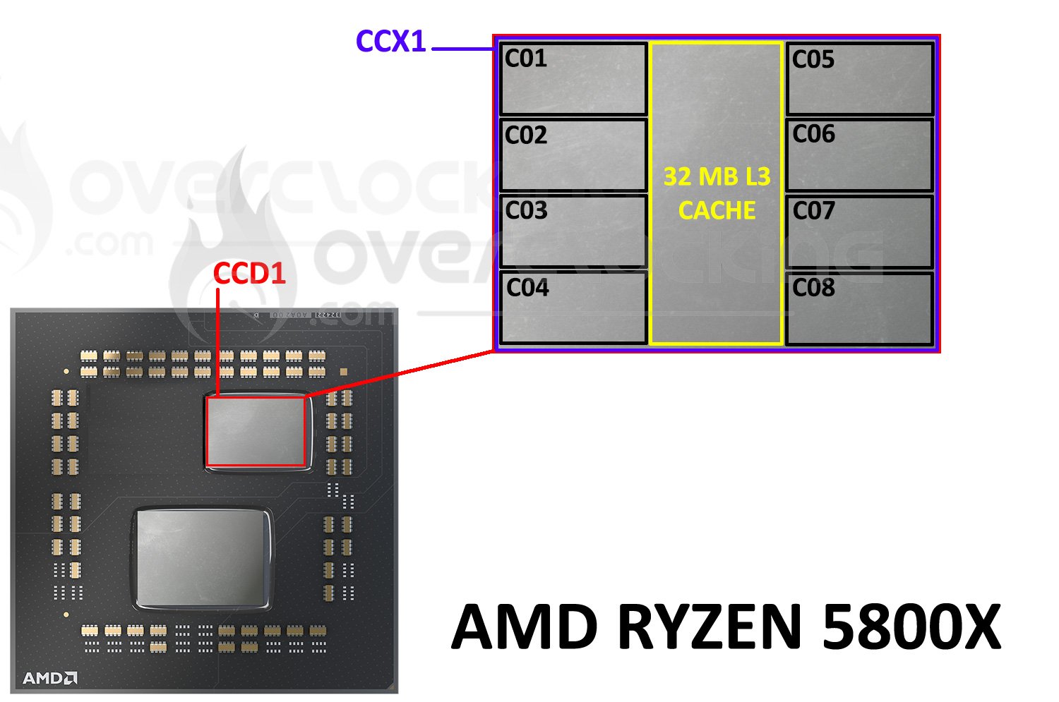 Architecture interne du Ryzen 5800X