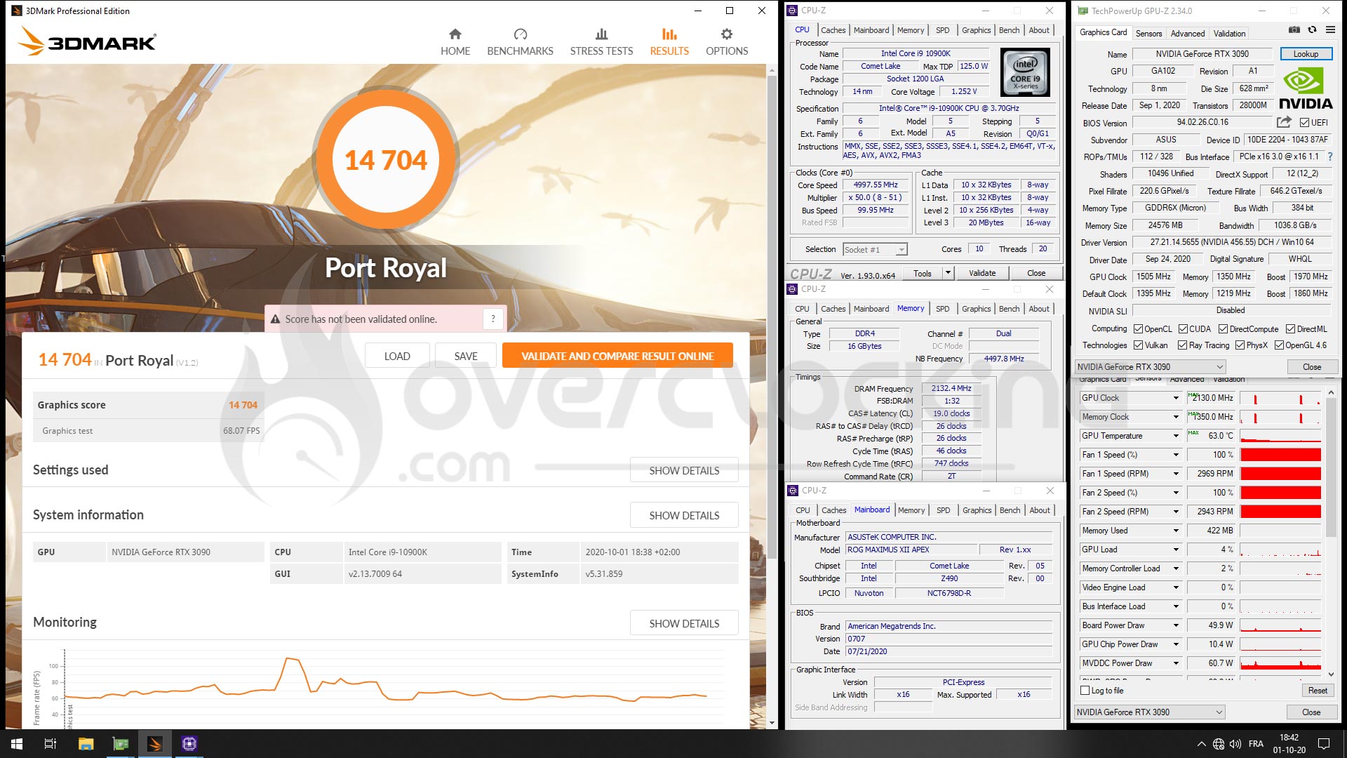 Port Royal Asus RTX 3090 Strix OC