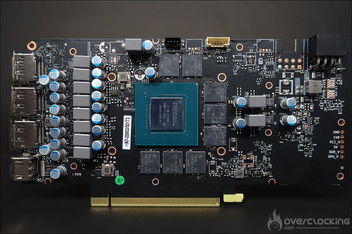 Le PCB de la KFA2 RTX 3070 SG (1-Click OC)